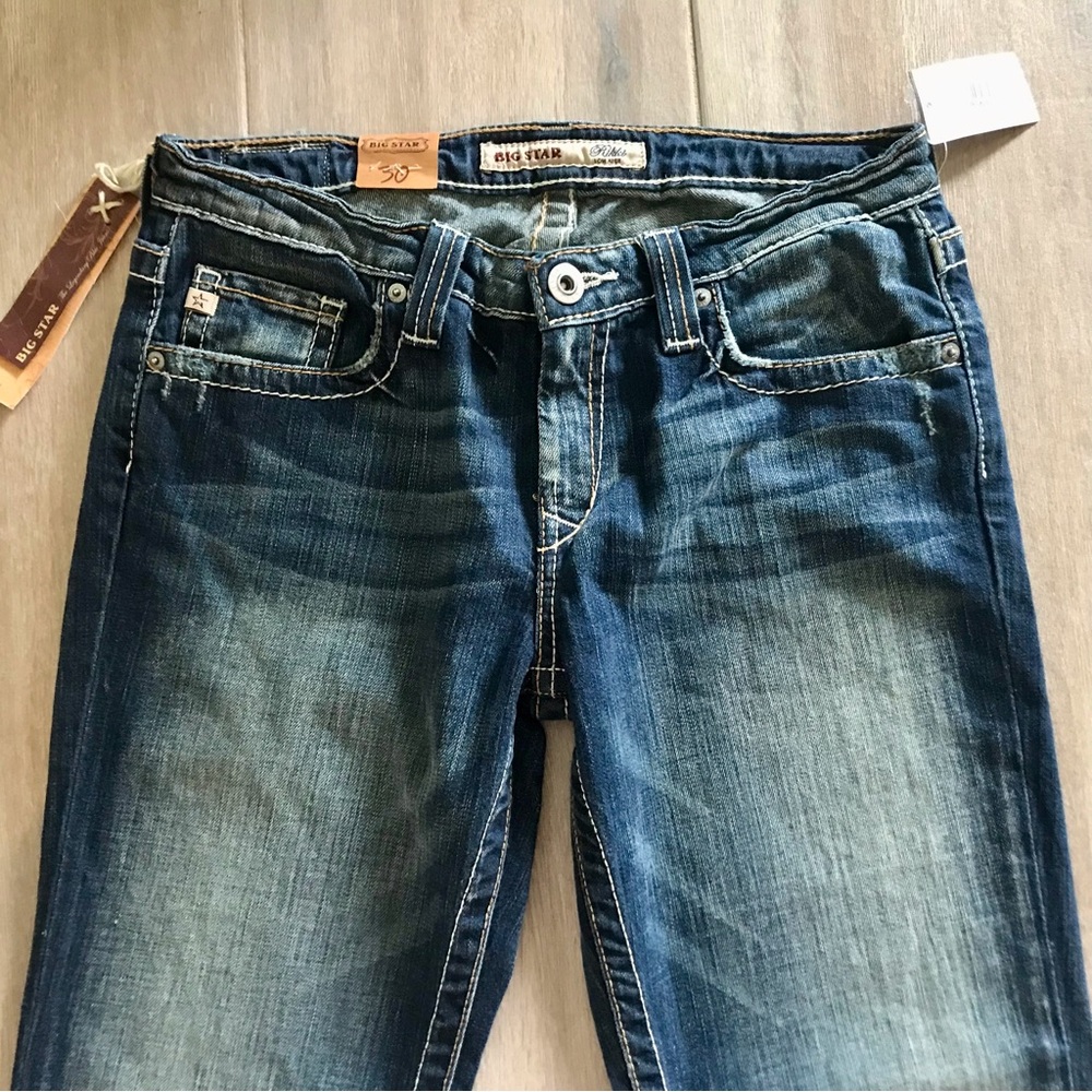 Big Star Rikki Straight Leg Cropped Low Rise Size 30 - Picture 11 of 11